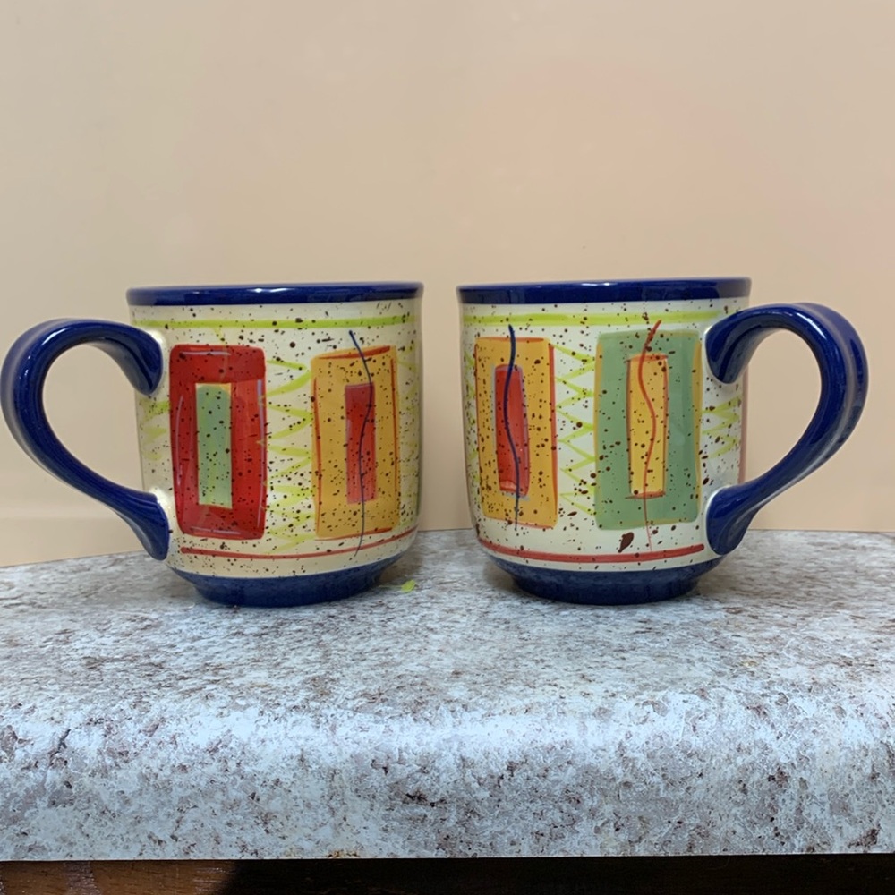 Pfaltzgraff Sedona Coffee Mug Hand Painted 16 Ounce. LOT OF 2